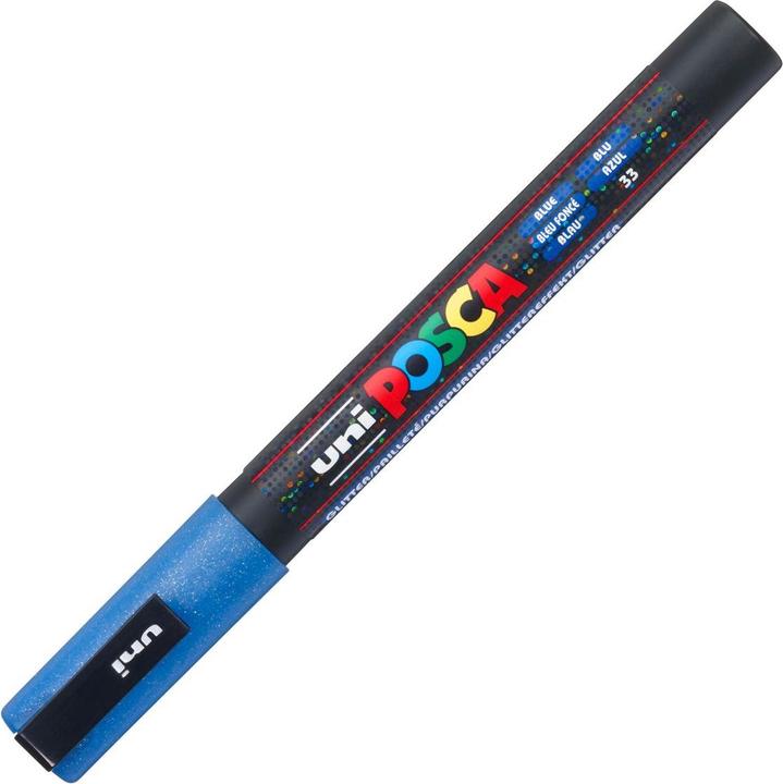 Produktbild Posca Marker PC-3M Rundspitze (Glitter Blau, 1.30 mm, 1 x)