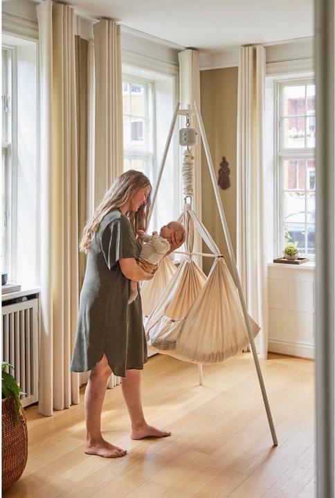 Image du produit Membantu Kit avec support avec berceau à ressort Jumeaux Premium et moteur LeeLo01 (Cozy Cradle)