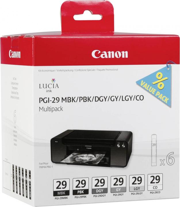 Immagine prodotto Canon PGI-29 Multipack (CO, DGY, GY, LGY, MBK, PBK)