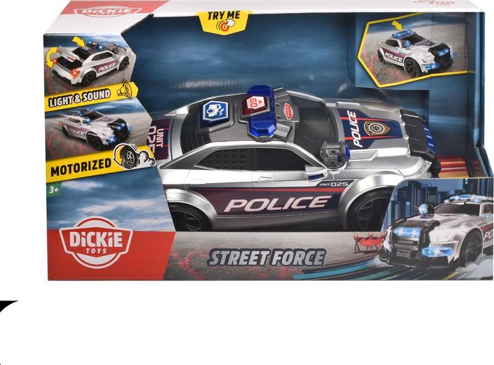 Actual product image Dickie Police Car Street Force with light and sound