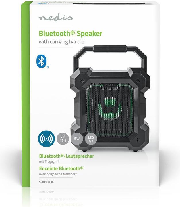 Actual product image Nedis SPBT1003BK Bluetooth Speaker (13 h, USB power delivery)