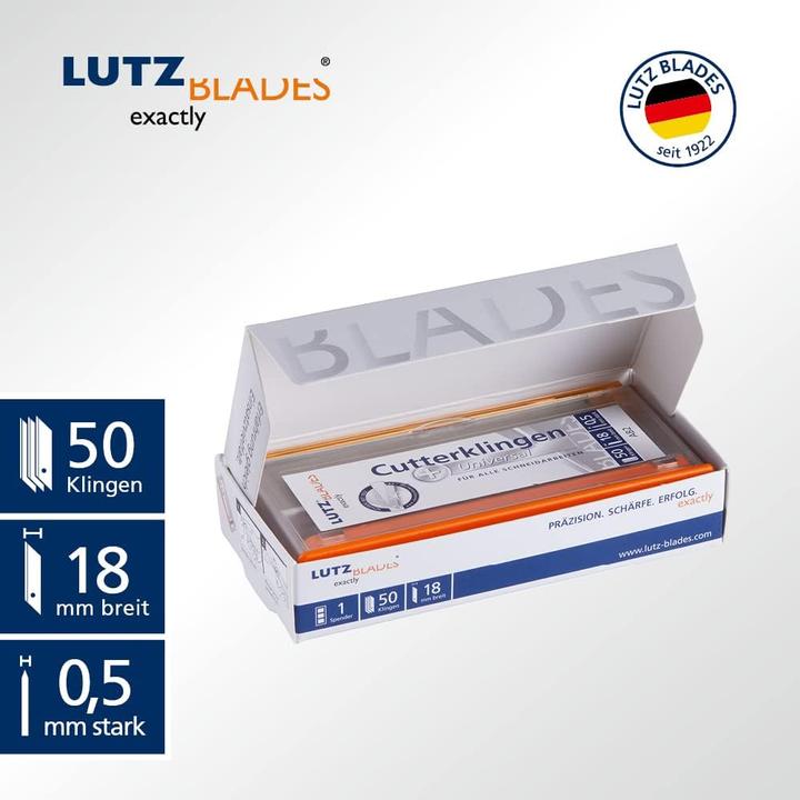 Actual product image Lutz Blades Universal Abbrechklingen-Set (50 Stück, 18mm) (Replacement blade)