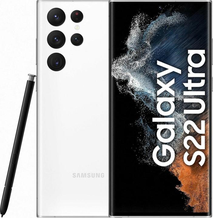 Samsung Galaxy S22 Ultra EU (128 GB, Phantom White, 6.80", Dual SIM, 108 Mpx, 5G)