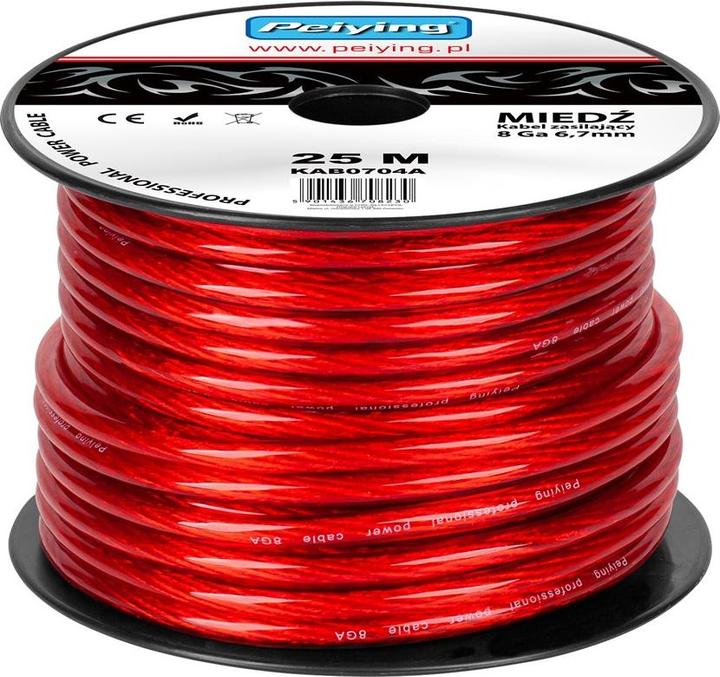 Produktbild Peiying Autokabel 8Ga OD6,7mm CU 25m
