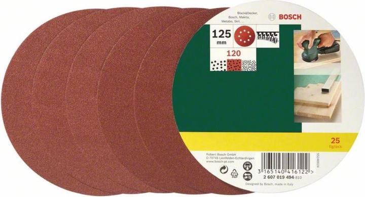 Image du produit Bosch Zubehör Jeu de feuilles abrasives pour ponceuse orbitale (120)