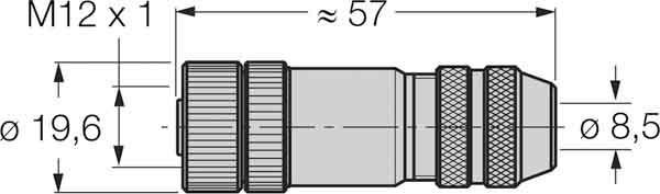 Immagine prodotto Turk BMWS8151-8.5 M12 1 Connettore rotondo, gruppo BMWS815185