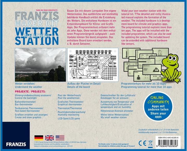 Actual product image Franzis Maker Kit Weather Station