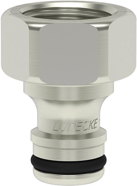 Actual product image Magni Lüdecke G 3/4 inch female thread DN 9 WPN 34 NI Quick coupling water hose, nickel-plated brass (Water thief, 228.60 mm)