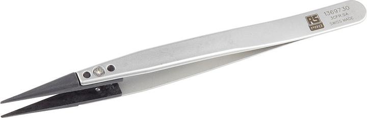 Actual product image Rs Pro Plastic replaceable tip tweezers 130mm.