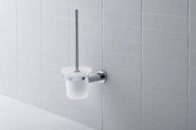 Image du produit Duravit Ensemble brosse D-CODE pour montage mural, verre chromé mat