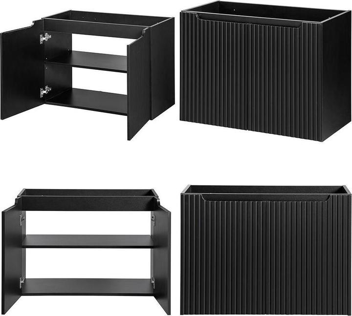 Actual product image En.Casa Waschtisch Skelbolu 160x60x40 cm Schwarz