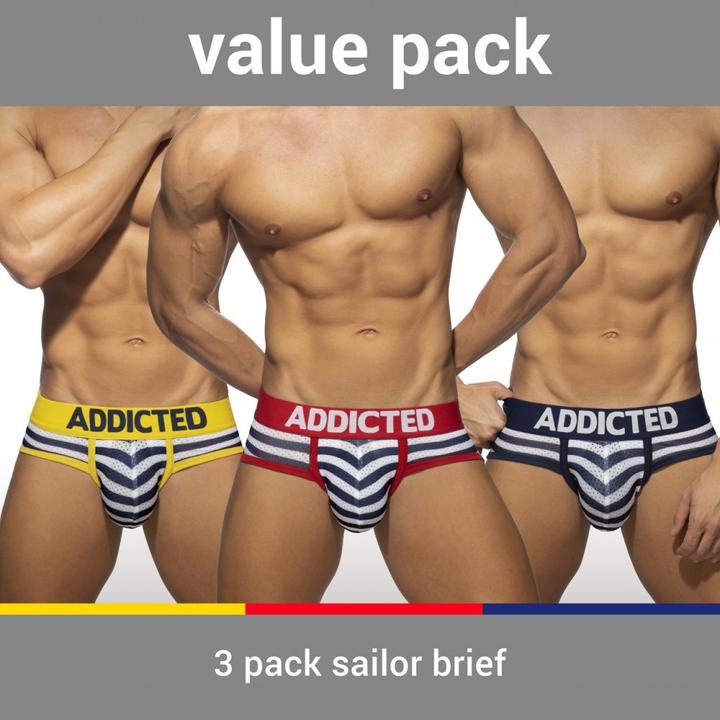Actual product image Addicted Three Pack Sailor Push Up Brief (3XL, pack of 3)