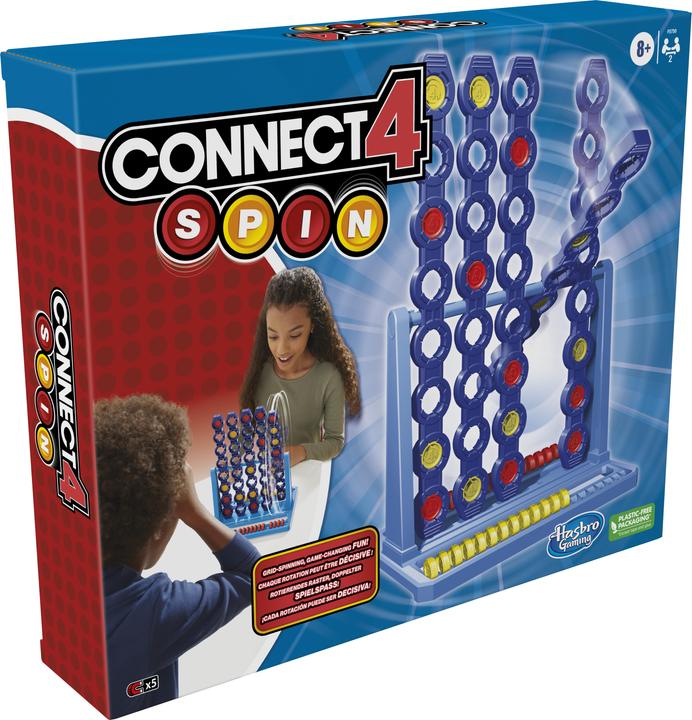 Actual product image Hasbro Gaming Connect 4 Spin Game, Features Spinning Connect 4 Grid, Game for 2 Players, Strategy Game for Familie