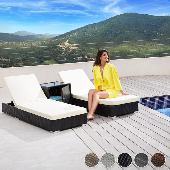 Image du produit tectake Bains de soleil (184 cm)