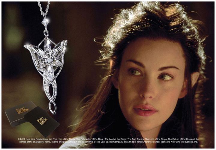 Produktbild Noble Collection Herr der Ringe Anhaenger Arwens Abendstern (versilbert)