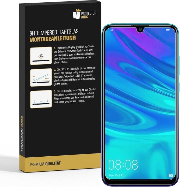 Actual product image Protectorking 1x real tempered 9H armoured glass 3D CLEAR (1 Piece, Honor 10 Lite)