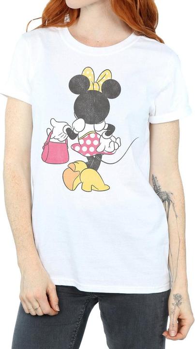 Actual product image Disney Womens/Ladies Minnie Mouse Back Pose Cotton Boyfriend T-Shirt (3XL)