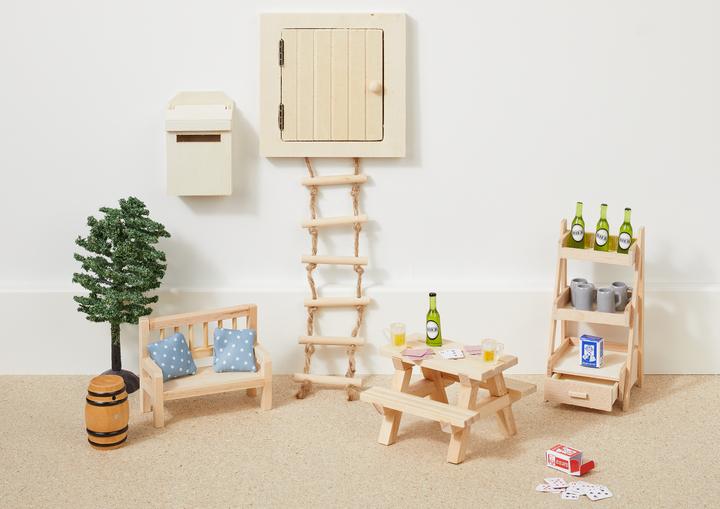 Actual product image Hobby Fun Miniature letterbox, 5 x 3.5 x 2 cm, nature