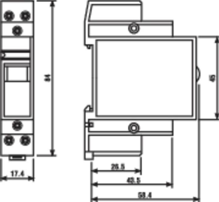 Actual product image Finder 20A 2NO monostable DIN relay, 230Vac