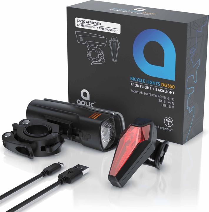 Actual product image Aplic LED bike light set (300 lm)