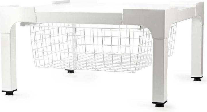 Produktbild Nedis Ständer für Waschmaschine und Trockner | Drahtkorb | 200 kg | Weiss