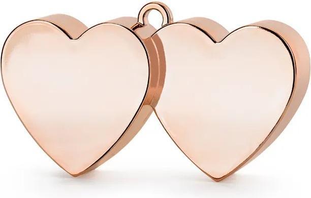 Partydeco Balloon weight Hearts, rose gold (1 pkt / 1 pc.)
