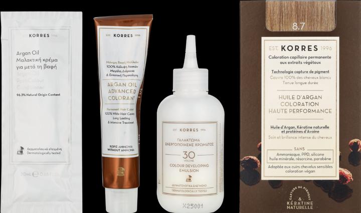 Immagine prodotto Korres Colore per capelli all'olio di argan (8.7 Mangiare il caffè)