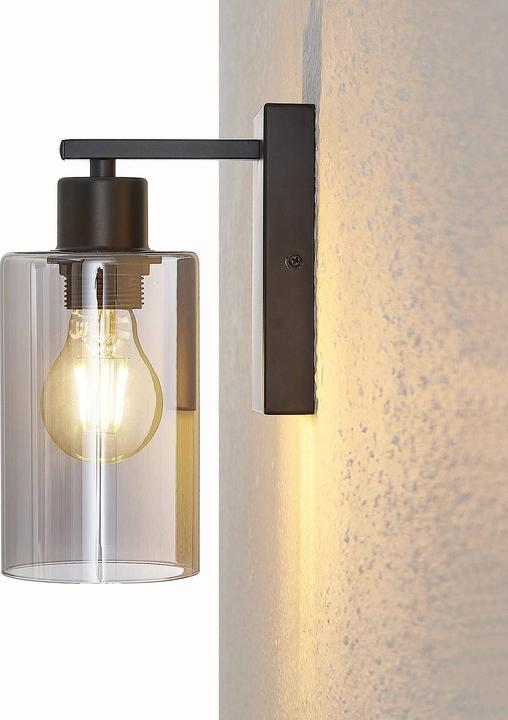 Produktbild Lindby Emavi Wandleuchte mit Rauchglas (E27)