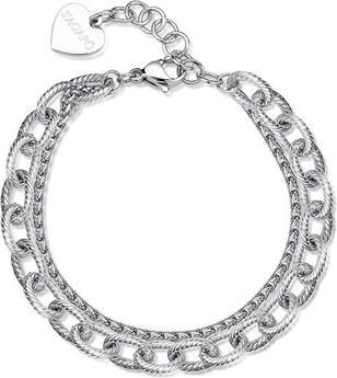 Actual product image Sagapo S'Agapµ - Modern Chunky Double Steel Bracelet SHK65