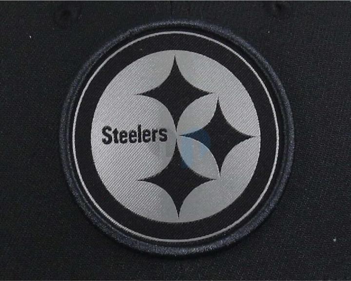 Actual product image New Era NFL - Pittsburgh Steelers - Grey Collection 39Thirty Cap Black SM (54, 55, 56, 57)