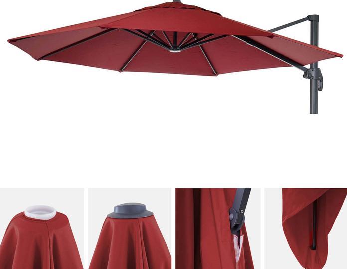 Actual product image Mendler Parasol cover HWC-A96, 8 struts round Ø3m 220g/m² polyester, replacement cover e.g. for traffic (3 m)