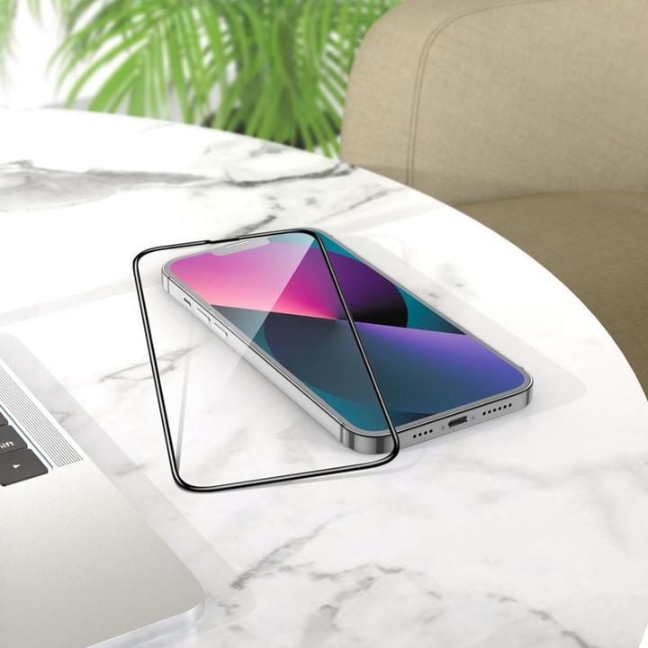Image du produit PhoneLook 3D Tempered Glass Vitre de protection d'écran intégrale verre trempé avec bords noirs (1 pièce(s), Apple iPhone 16)
