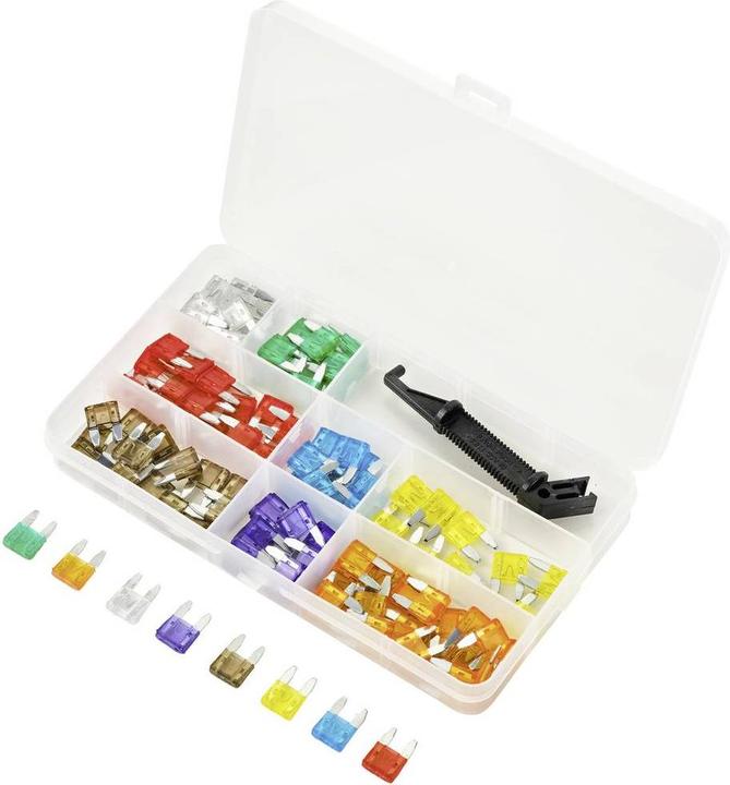 Tru Components Platte zekeringsset, mini 100 stuks