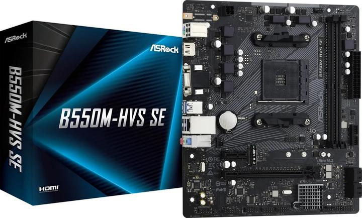 Actual product image AsRock B550M-HVS SE AM5 1xHDMI (AM4, AMD PRO 565, mATX)