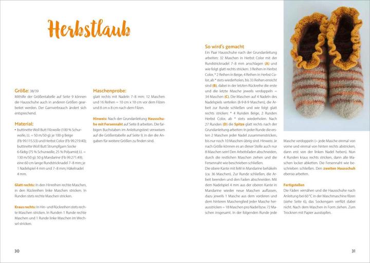 Image du produit Hausschuhe stricken & filzen (Allemand, Sabine Abel, Karoline Hoffmeister, Annette Diepolder, 2023)