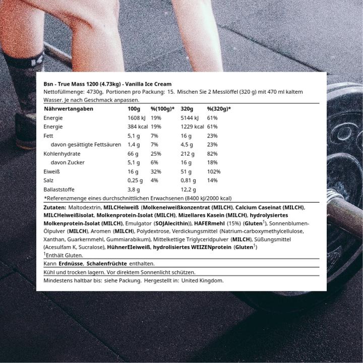 Produktbild BSN True Mass (Vanille, 1 Stk., 4730 g)