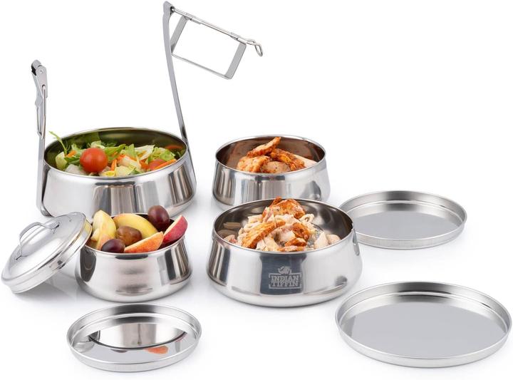 Produktbild Indian-Tiffin 4-stufige Pyramide Indische Tiffin Box