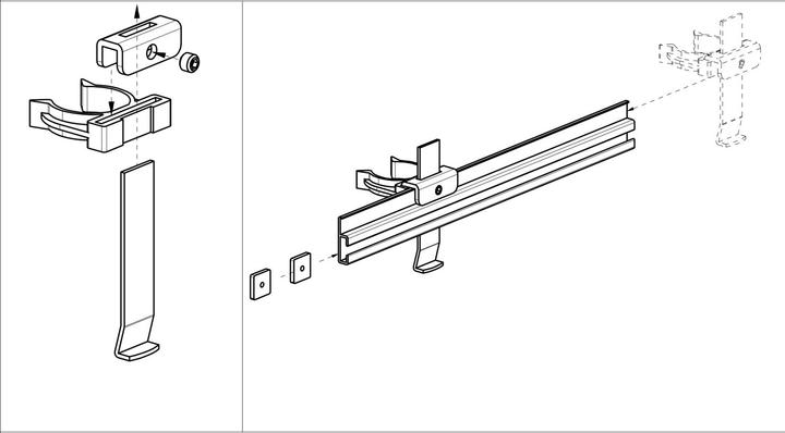 Produktbild Camar Unico Führungsleisten Set für die Sockellade, Länge 470 mm, Aluminium