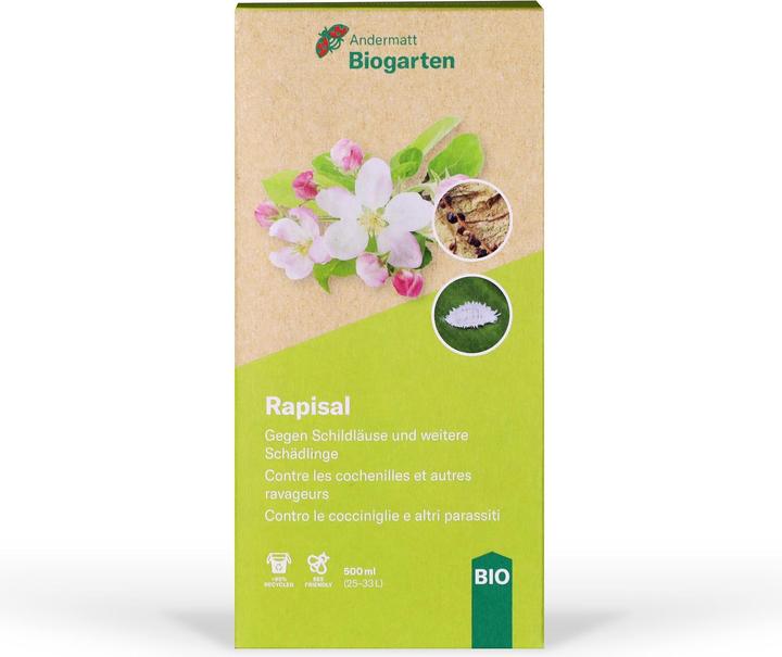 Andermatt Biogarten Rapisal (Afidi, Acari del ragno rosso, Fragore, Bianco mosche, Cocciniglie, Succhiatore di foglie di pera, Pulce della foglia di bosso, Cicladi)