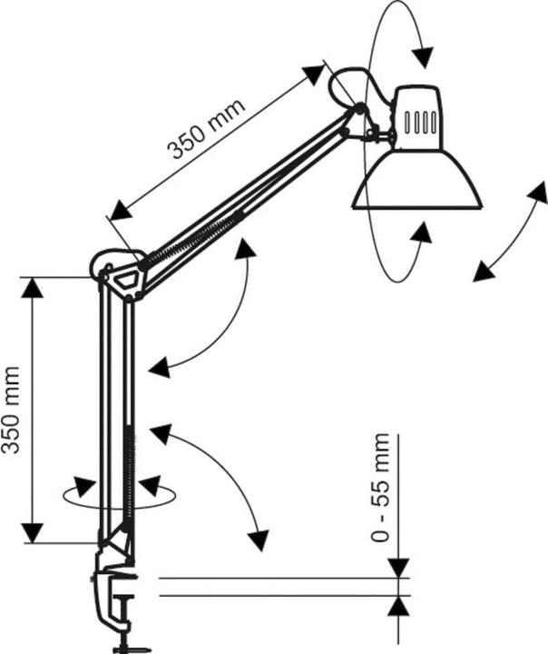 Actual product image Maul LED table lamp MAULstudy clamp incl. bulb E27 - white
