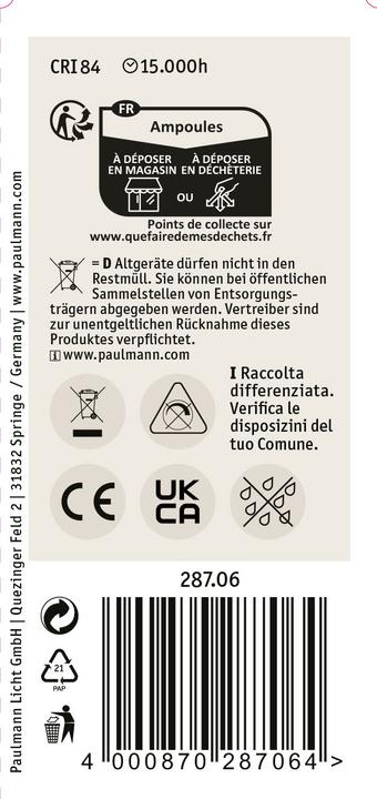Produktbild Paulmann Kerze gedrehtes Glas Vintage (E14, 2.60 W, 280 lm, 1 x, F)