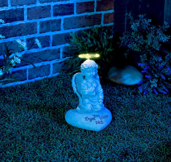 Actual product image Lunartec Guardian angel figure with solar LED light (IP44)