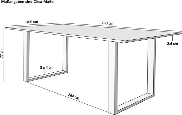 Actual product image SAM Quinn (260 x 100 x 77 cm)