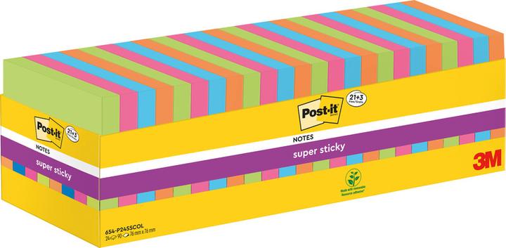 Image du produit Post-it Super Sticky (76 x 76 mm)