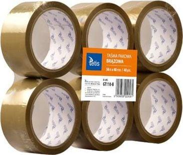 Actual product image Tetis Packing tape brown 6 pcs. (48 mm)