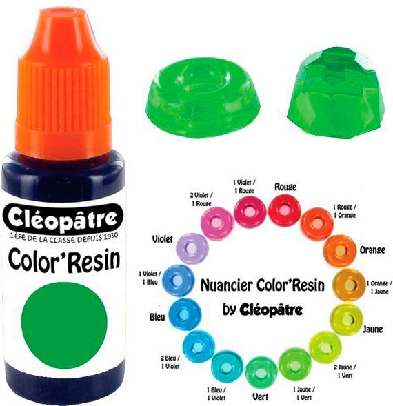 Immagine prodotto Cléopâtre COLOR'RESIN, vernice di resina traspirante 15 ml (Verde, 15 ml)