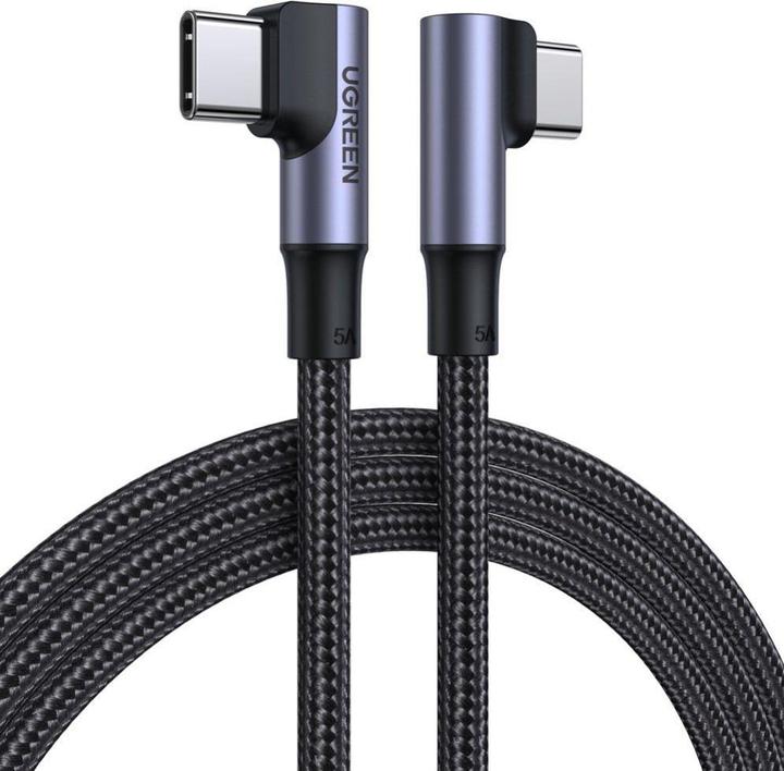 Ugreen Câble de données USB-C 2.0 coudé vers USB-C 2.0 coudé 5A (1 m, USB 2.0)