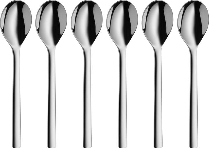 WMF Löffel Kaffeelöffel Teelöffel Essbesteck 6tlg Nuova Edelstahl 18/10 poliert (6 Stück, Löffel)