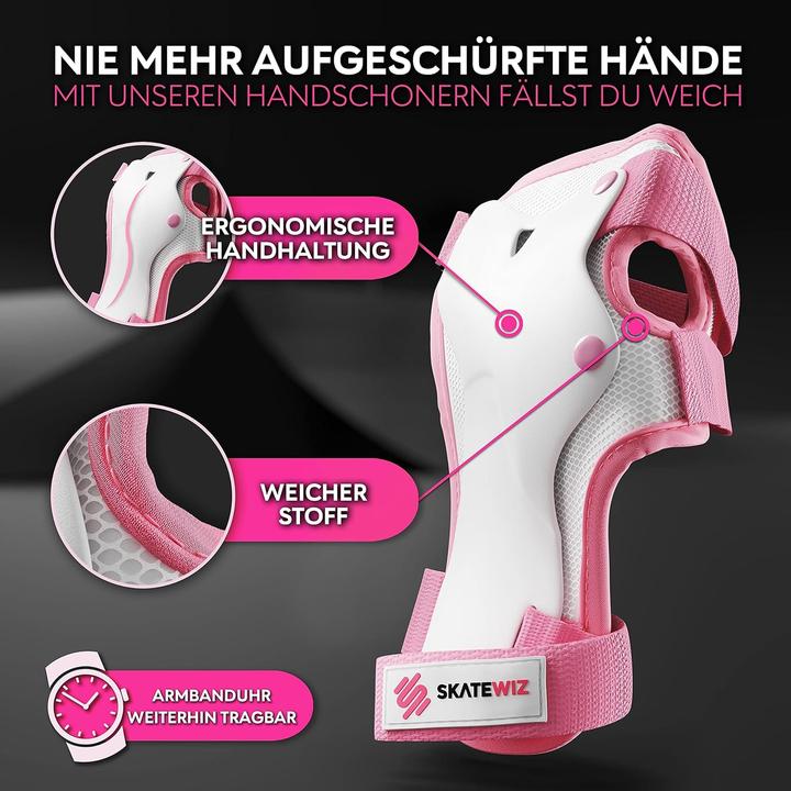 Actual product image Skatewiz Kinder Protektoren Set (XS, Knee pad, Wrist protectors, Elbow protectors, 6 pieces)