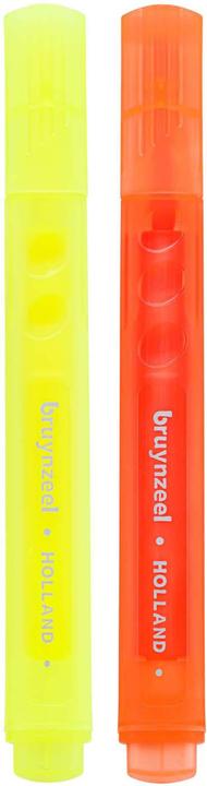 Actual product image Bruynzeel Textmarker-Set, 2 Farben – Gelb und Orange (Orange, Yellow, 2 x)